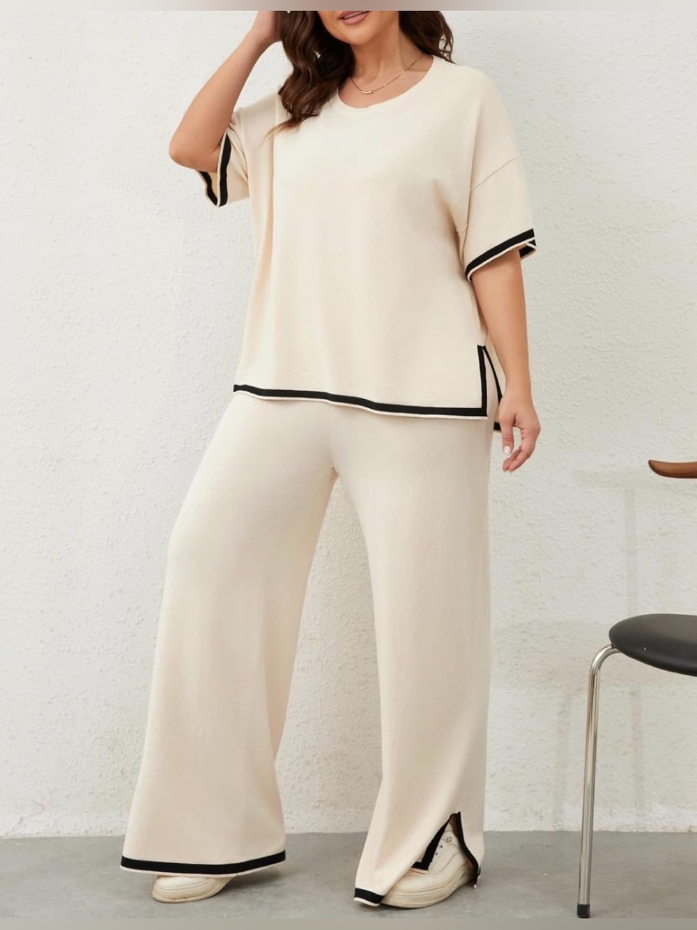 Women’s 2 Piece Knit Lounge Pant Set